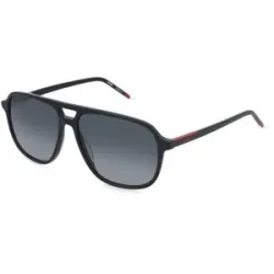 Safilo GmbH Hugo HG 1398/S Herren-Sonnenbrille Vollrand Pilot Acetat-Gestell, Schwarz