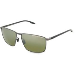 DE RIGO Vision D.A.CH. GmbH Porsche Design P8948 Unisex-Sonnenbrille Vollrand Quadratisch Edelstahl-Gestell, Schwarz