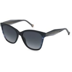 Safilo GmbH Carolina Herrera HER 0390/S Damen-Sonnenbrille Vollrand Butterfly Acetat-Gestell, Schwarz