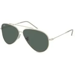Luxottica Fashion Brillen Vertriebs GmbH Ray-Ban RBR0101S AVIATOR REVERSE Unisex-Sonnenbrille Vollrand Pilot Metall-Gestell, Silber