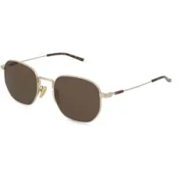 Kering Eyewear Spa Gucci GG2095S Herren-Sonnenbrille Vollrand Rund Metall-Gestell, Gold