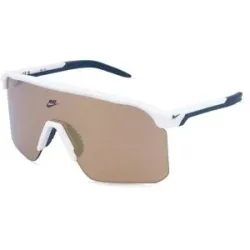 Marchon Germany GmbH Nike NIKE EXPEDITION SHIELD E N IU4700X Herren-Sonnenbrille Halbrand Monoscheibe Kunststoff-Gestell, Weiß