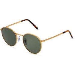 Luxottica Fashion Brillen Vertriebs GmbH Ray-Ban RB 3637 NEW ROUND Unisex-Sonnenbrille Vollrand Panto Metall-Gestell, Gold