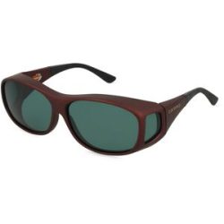Ursula Hotstegs GmbH Cocoons Überziehsonnenbrille M Unisex-Sonnenbrille Vollrand Quadratisch Kunststoff-Gestell, Rot