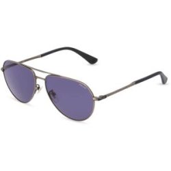 DE RIGO Vision D.A.CH. GmbH Police POISPLE25 Unisex-Sonnenbrille Vollrand Pilot Metall-Gestell, Grau