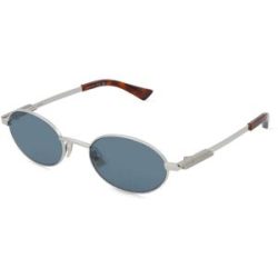 Kering Eyewear Spa Bottega Veneta BV1470S Unisex-Sonnenbrille Vollrand Rund Metall-Gestell, Silber