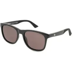 Kering Eyewear Spa Montblanc MB0400S Herren-Sonnenbrille Vollrand Quadratisch Kunststoff-Gestell, Schwarz