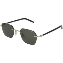 Kering Eyewear Spa Montblanc MB0270S Herren-Sonnenbrille Randlos Eckig Metall-Gestell, Gold