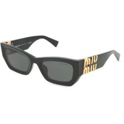 Luxottica Fashion Brillen Vertriebs GmbH Miu Miu MU09WS Damen-Sonnenbrille Vollrand Eckig Acetat-Gestell, Schwarz