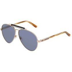 Kering Eyewear Spa Gucci GG1287S Unisex-Sonnenbrille Vollrand Pilot Metall-Gestell, Gold