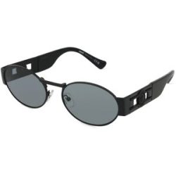 Luxottica Fashion Brillen Vertriebs GmbH Versace VE2264 Unisex-Sonnenbrille Vollrand Oval Edelstahl-Gestell, Schwarz