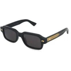 Kering Eyewear Spa Bottega Veneta BV1442S Herren-Sonnenbrille Vollrand Eckig Acetat-Gestell, Schwarz