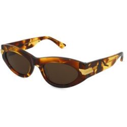 Kering Eyewear Spa Bottega Veneta BV1189S Unisex-Sonnenbrille Vollrand Butterfly Kunststoff-Gestell, Havanna