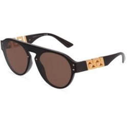 Luxottica Fashion Brillen Vertriebs GmbH Versace VE4420 Herren-Sonnenbrille Vollrand Panto Acetat-Gestell, Braun