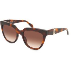 DE RIGO Vision D.A.CH. GmbH Just Cavalli SJC105 Damen-Sonnenbrille Vollrand Butterfly Acetat-Gestell, Havanna