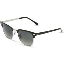 Luxottica Fashion Brillen Vertriebs GmbH Ray-Ban RB 3716 CLUBMASTER METAL Unisex-Sonnenbrille Vollrand Quadratisch Metall-Gestell, Schwarz