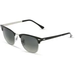 Luxottica Fashion Brillen Vertriebs GmbH Ray-Ban RB 3716 CLUBMASTER METAL Unisex-Sonnenbrille Vollrand Quadratisch Metall-Gestell, Schwarz