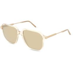 Luxottica Fashion Brillen Vertriebs GmbH Moncler ME6010 Unisex-Sonnenbrille Vollrand Pilot Acetat-Gestell, Beige