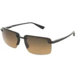 Kering Eyewear Spa Maui Jim MJ0626S Laulima Unisex-Sonnenbrille Randlos Eckig Kunststoff-Gestell, Havanna