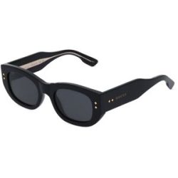 Kering Eyewear Spa Gucci GG1215S Damen-Sonnenbrille Vollrand Quadratisch Kunststoff-Gestell, Schwarz