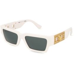 Luxottica Fashion Brillen Vertriebs GmbH Versace VE4459 Unisex-Sonnenbrille Vollrand Quadratisch Acetat-Gestell, Weiß