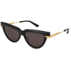 Kering Eyewear Spa Bottega Veneta BV1265S Unisex-Sonnenbrille Vollrand Butterfly Acetat-Gestell, Schwarz