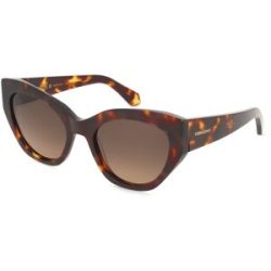 Marchon Germany GmbH Ferragamo SF1107S Damen-Sonnenbrille Vollrand Rund Acetat-Gestell, Havanna
