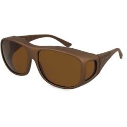 Ursula Hotstegs GmbH Cocoons Überziehsonnenbrille L Unisex-Sonnenbrille Vollrand Quadratisch Kunststoff-Gestell, Braun