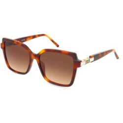 DE RIGO Vision D.A.CH. GmbH Escada SESF79S Damen-Sonnenbrille Vollrand Geometrisch Kunststoff-Gestell, Havanna