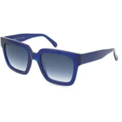 Suncute Industries Co., Ltd. Fielmann MC 622 SUN FA JOY Damen-Sonnenbrille Vollrand Quadratisch Acetat Extrudiert-Gestell, Blau