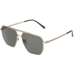 Billion Excel Optical Manufactory Co. Ltd. Fielmann BE 028 SUN CL Herren-Sonnenbrille Vollrand Quadratisch Edelstahl-Gestell, Gold