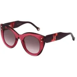 Safilo GmbH Carolina Herrera 0127/S Damen-Sonnenbrille Vollrand Rund Acetat-Gestell, Rot