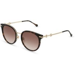 Kering Eyewear Spa Gucci GG1015SK Damen-Sonnenbrille Vollrand Panto Kunststoff-Gestell, Havanna