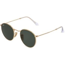 Luxottica Fashion Brillen Vertriebs GmbH Ray-Ban RB 3447N ROUND METAL Herren-Sonnenbrille Vollrand Rund Metall-Gestell, Gold