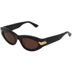 Kering Eyewear Spa Bottega Veneta BV1189S Unisex-Sonnenbrille Vollrand Butterfly Kunststoff-Gestell, Havanna