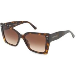 Luxottica Fashion Brillen Vertriebs GmbH Jimmy Choo JC5001B Damen-Sonnenbrille Vollrand Butterfly Acetat-Gestell, Havanna