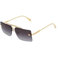 Luxottica Fashion Brillen Vertriebs GmbH Versace VE2245 Damen-Sonnenbrille Randlos Quadratisch Metall-Gestell, Gold