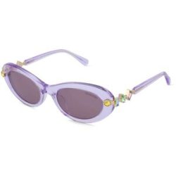 Luxottica Fashion Brillen Vertriebs GmbH Swarovski SK6042 Damen-Sonnenbrille Vollrand Oval Acetat-Gestell, Lila