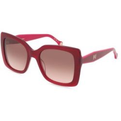 Safilo SpA Carolina Herrera 207643 Damen-Sonnenbrille Vollrand Quadratisch Acetat-Gestell, Rot