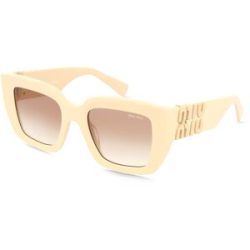 Luxottica Fashion Brillen Vertriebs GmbH Miu Miu 0MU B05S Damen-Sonnenbrille Vollrand Quadratisch Acetat-Gestell, Weiß