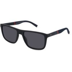 Safilo SpA Tommy Hilfiger Eyewear TH 2043/S Herren-Sonnenbrille Vollrand Quadratisch Kunststoff-Gestell, Schwarz