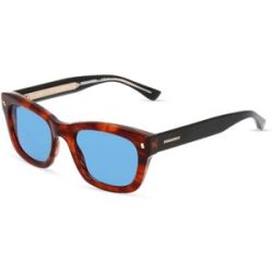 Safilo GmbH Dsquared2 D2 0012/S Herren-Sonnenbrille Vollrand Quadratisch Acetat-Gestell, Havanna