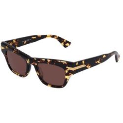 Kering Eyewear Spa Bottega Veneta BV1122S Unisex-Sonnenbrille Vollrand Butterfly Kunststoff-Gestell, Havanna