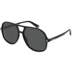 Safilo GmbH Polaroid PLD 6217/S Unisex-Sonnenbrille Vollrand Quadratisch Kunststoff-Gestell, Schwarz