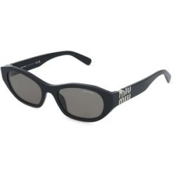 Luxottica Fashion Brillen Vertriebs GmbH Miu Miu MU A03S Damen-Sonnenbrille Vollrand Geometrisch Acetat-Gestell, Schwarz