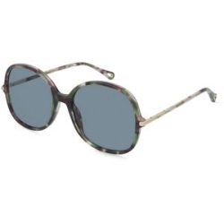 Kering Eyewear Spa Chloé CH0383S Damen-Sonnenbrille Vollrand Rund Acetat-Gestell, Havanna