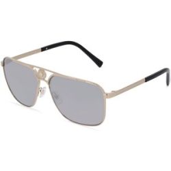 Luxottica Fashion Brillen Vertriebs GmbH Versace VE2238 Herren-Sonnenbrille Vollrand Quadratisch Metall-Gestell, Gold