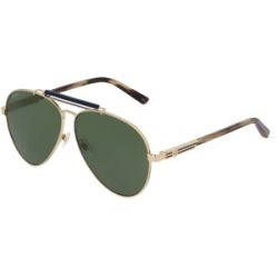 Kering Eyewear Spa Gucci GG1287S Unisex-Sonnenbrille Vollrand Pilot Metall-Gestell, Gold