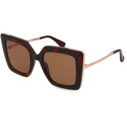 Marcolin Deutschland GmbH Max Mara MM0051 Unisex-Sonnenbrille Vollrand Cat Eye Kunststoff-Gestell, Havanna