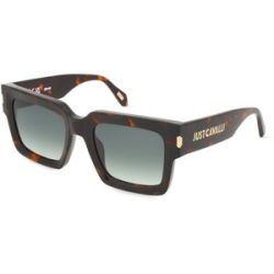 DE RIGO Vision D.A.CH. GmbH Just Cavalli SJC108 Unisex-Sonnenbrille Vollrand Quadratisch Acetat-Gestell, Havanna